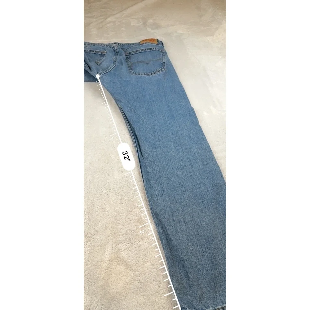 Levi's‎ 505 Regular Fit Jeans Mens Denim Pants W36 L32 Light Wash Blue